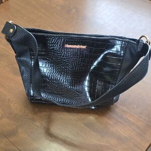 Montana West Black Croc-Embossed‎ Women's Bag Mediun Casual Western Lightweight